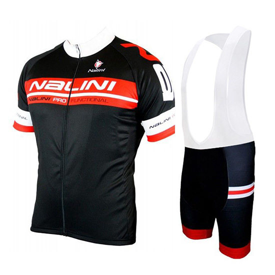 2019 Maillot Nalini Tirantes Mangas Cortas Negro Rojo