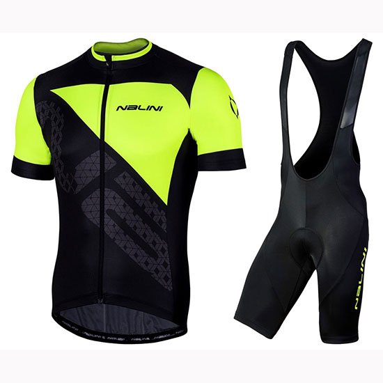 2019 Maillot Nalini Volata 2.0 Tirantes Mangas Cortas Negro Amarillo