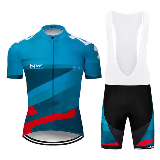 2019 Maillot Northwave Tirantes Mangas Cortas Azul Rojo