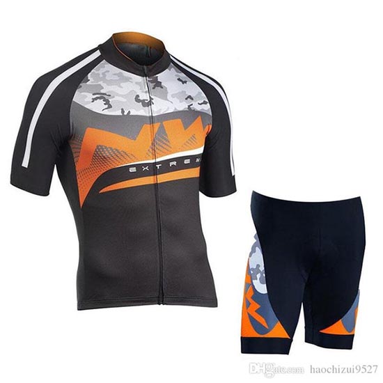 2019 Maillot Northwave Tirantes Mangas Cortas Blateado Naranja Negro