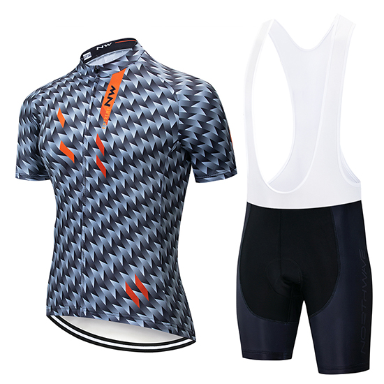 2019 Maillot Northwave Tirantes Mangas Cortas Gris Naranja