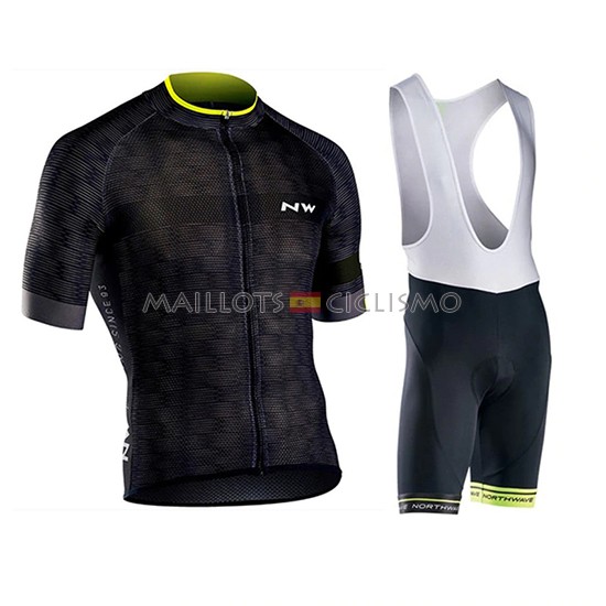 2019 Maillot Northwave Tirantes Mangas Cortas Negro