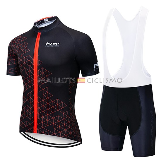 2019 Maillot Northwave Tirantes Mangas Cortas Negro Rojo