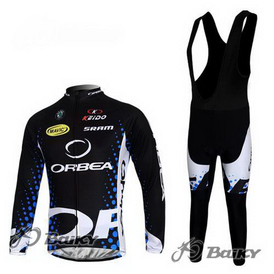 2013 Maillot Orbea Tirantes Mangas Largas Negro