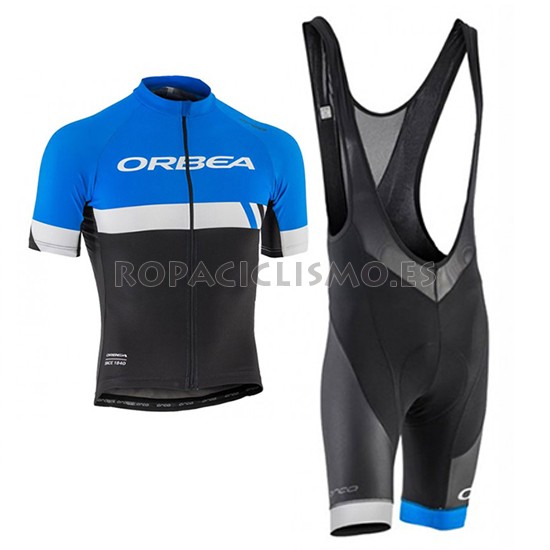 2017 Maillot Orbea Tirantes Mangas Cortas Negro y Azul