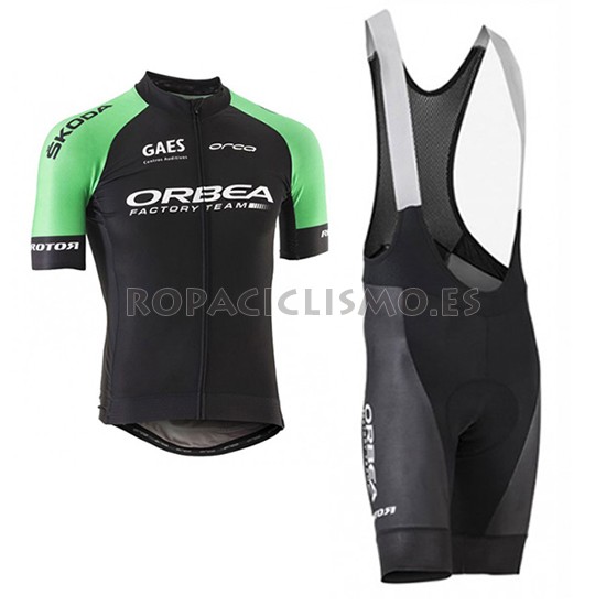 2017 Maillot Orbea Tirantes Mangas Cortas Negro y Verde