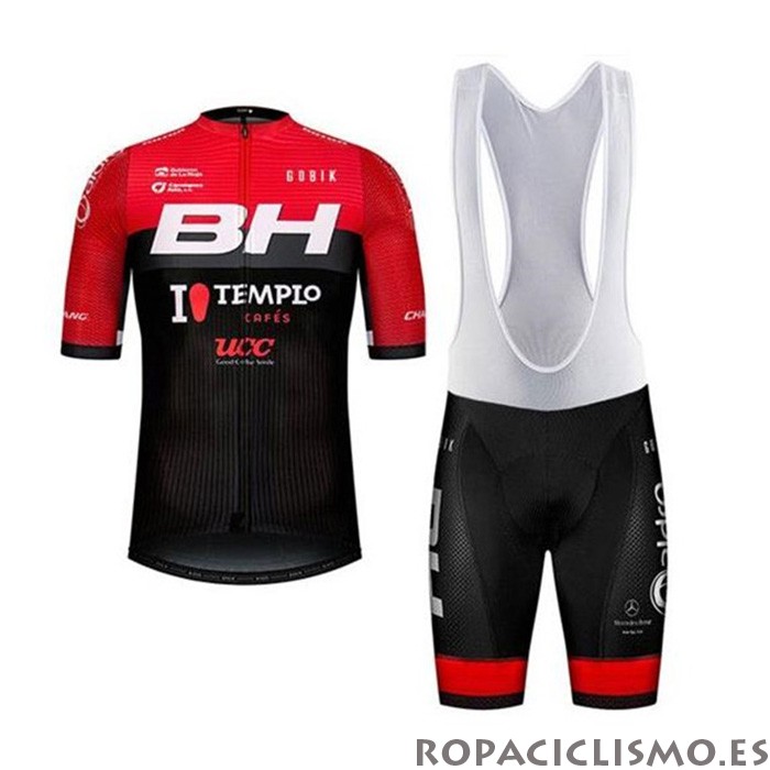 2020 Maillot BH Templo Cafes UCC Tirantes Mangas Cortas Negro Rojo