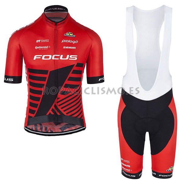 2017 Maillot Focus XC tirantes mangas cortas rojo