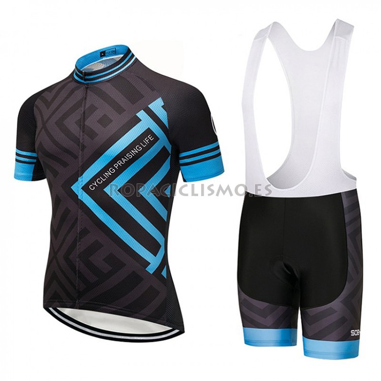 2018 Maillot CPL Tirantes Mangas Cortas Negro y Azul