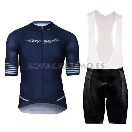 2018 Maillot Campagnolo Platino Tirantes Mangas Cortas Spento Az