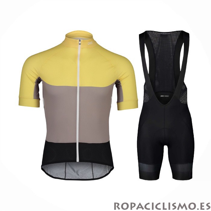 2021 Maillot POC Tirantes Mangas Cortas Amarillo