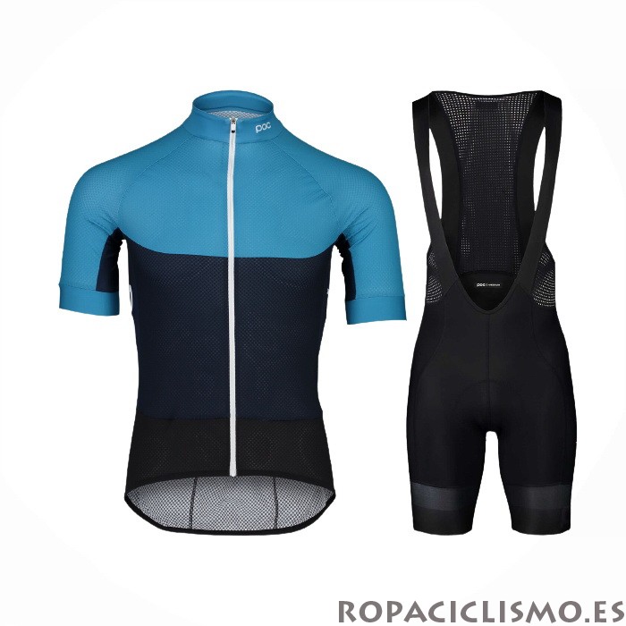 2021 Maillot POC Tirantes Mangas Cortas Azul