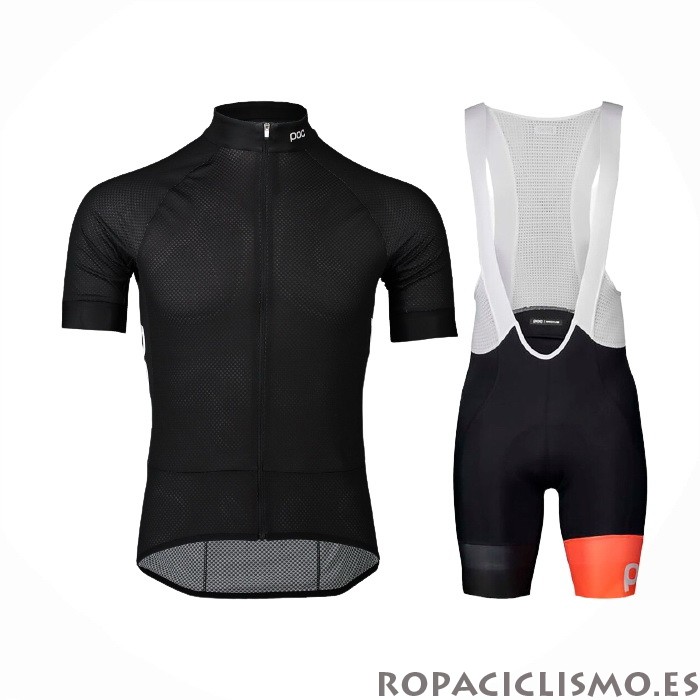 2021 Maillot POC Tirantes Mangas Cortas Negro