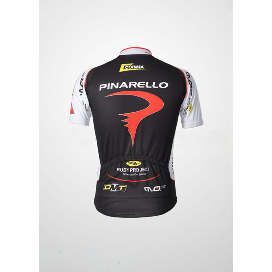 2010 Maillot Pinarello Tirantes Mangas Cortas Negro Y Rojo