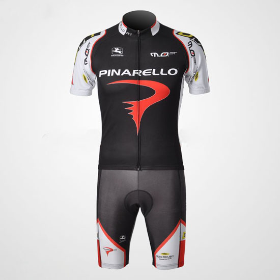 2010 Maillot Pinarello Tirantes Mangas Cortas Negro Y Rojo