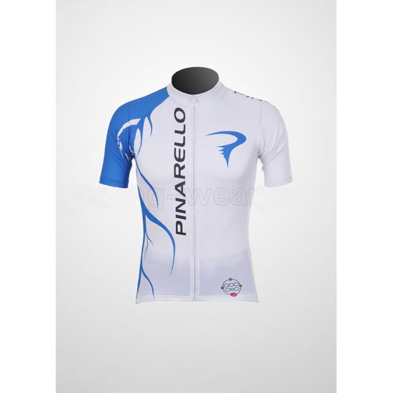 2011 Maillot Pinarello Tirantes Mangas Cortas celeste Y Blanco