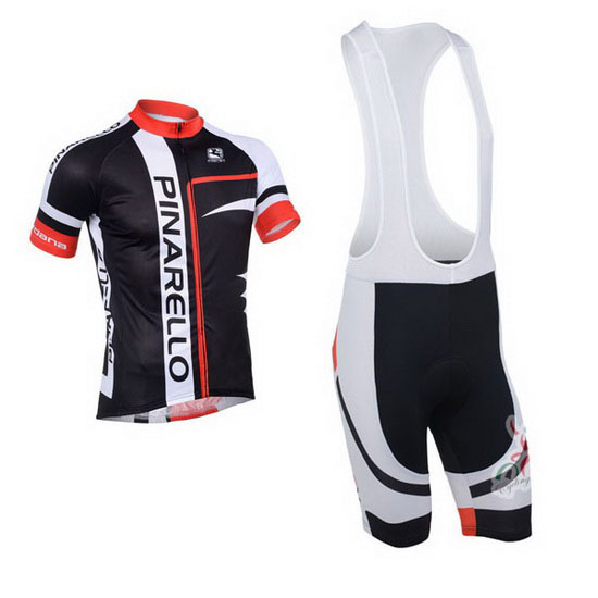 2013 Maillot Pinarello Tirantes Mangas Cortas Negro Y Rojo