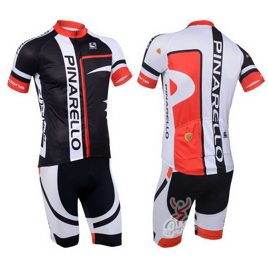 2013 Maillot Pinarello Tirantes Mangas Cortas Rojo Y Negro