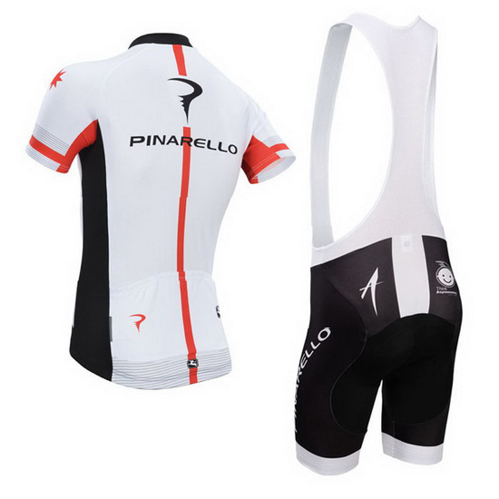 2014 Maillot Pinarello Tirantes Mangas Cortas Negro Y Blanco