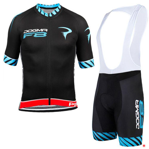 2015 Maillot Pinarello Tirantes Mangas Cortas Negro Y Azul