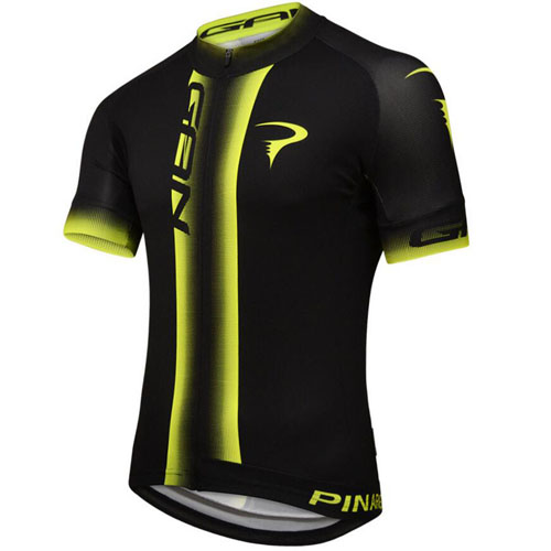 2016 Maillot Pinarello Tirantes Mangas Cortas Negro Amarillo