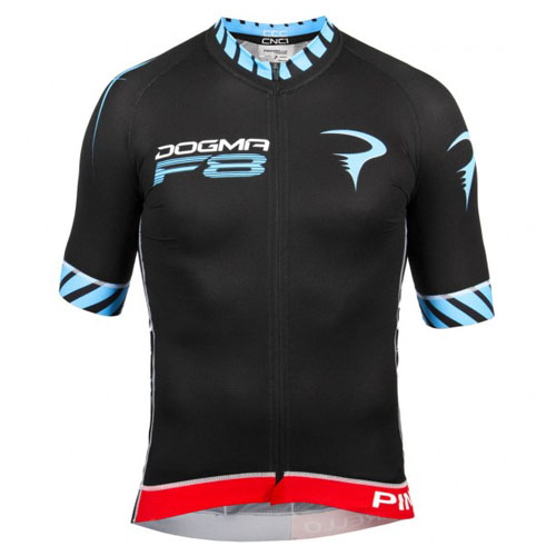 2016 Maillot Pinarello Tirantes Mangas Cortas Negro Y Azul