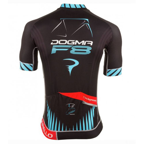 2016 Maillot Pinarello Tirantes Mangas Cortas Negro Y Azul
