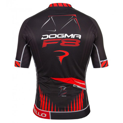 2016 Maillot Pinarello Tirantes Mangas Cortas Negro Y Rojo