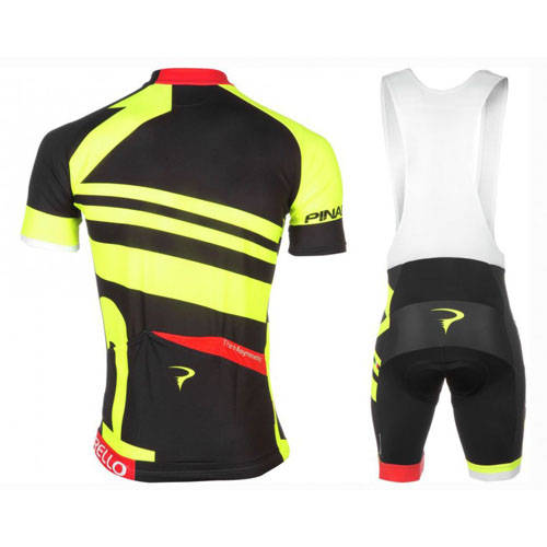 2016 Maillot Pinarello Tirantes Mangas Cortas Rojo Y Amarillo