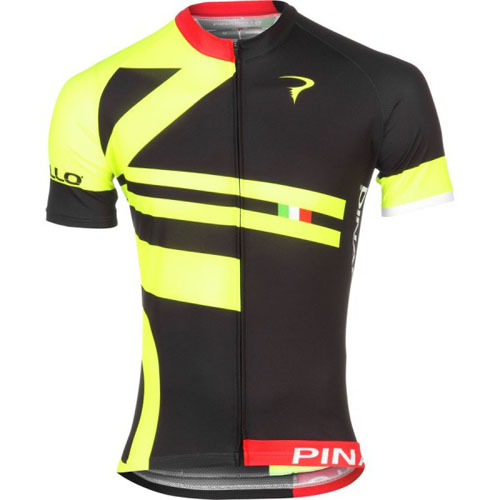 2016 Maillot Pinarello Tirantes Mangas Cortas Rojo Y Amarillo