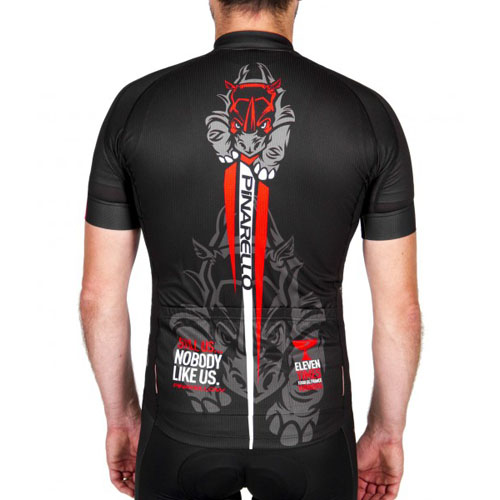 2016 Maillot Pinarello Tirantes Mangas Cortas Rojo Y Negro