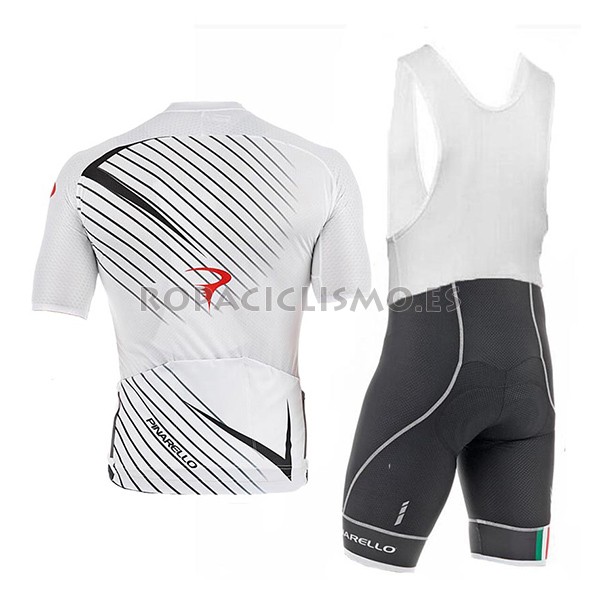 2017 Maillot Pinarello tirantes mangas cortas blanco