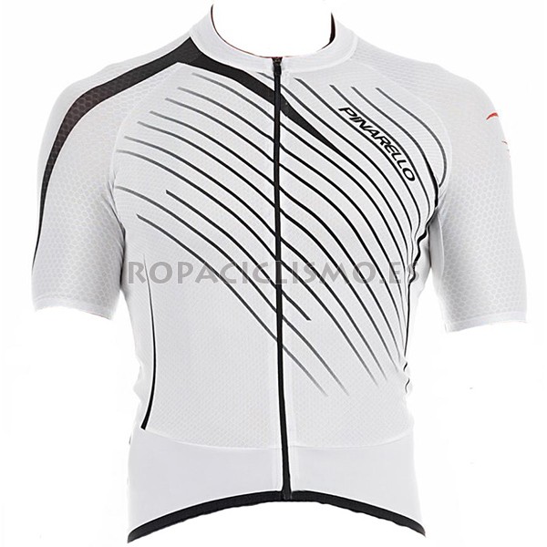2017 Maillot Pinarello tirantes mangas cortas blanco