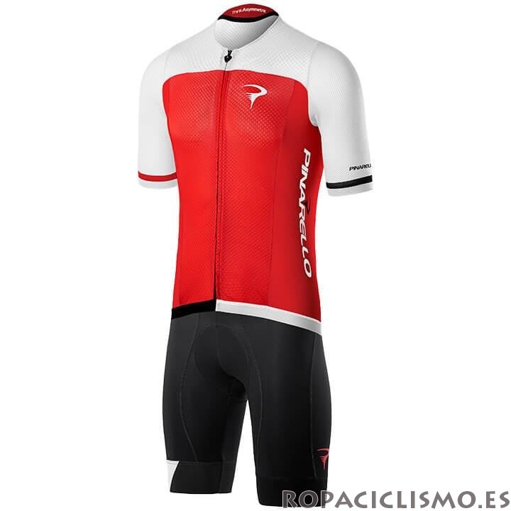 2020 Maillot Pinarello Tirantes Mangas Cortas Rojo Blanco