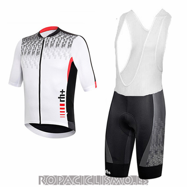 2017 Maillot RH+ Tirantes Mangas cortas gris y blanco