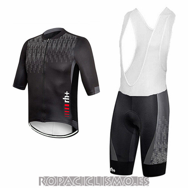 2017 Maillot RH+ Tirantes Mangas cortas gris y negro