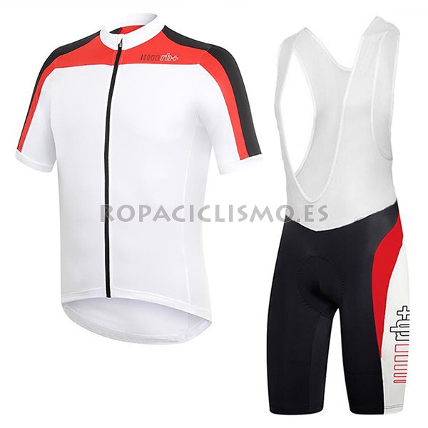 2017 Maillot RH+ tirantes mangas cortas blanco y rojo