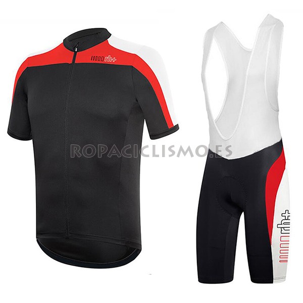 2017 Maillot RH+ tirantes mangas cortas negro y azul