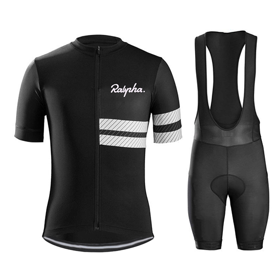 2019 Maillot Ralph Tirantes Mangas Cortas Negro Blanco