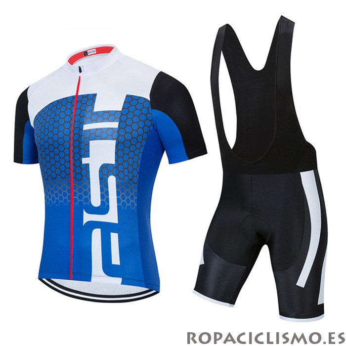 2021 Maillot Ralph Tirantes Mangas Cortas Blanco Azul