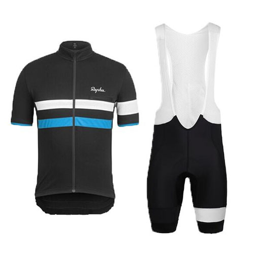 2015 Maillot Rapha Tirantes Mangas Cortas Negro Y Azul