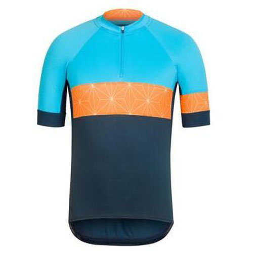 2016 Maillot Rapha Tirantes Mangas Cortas Azul Y Naranja