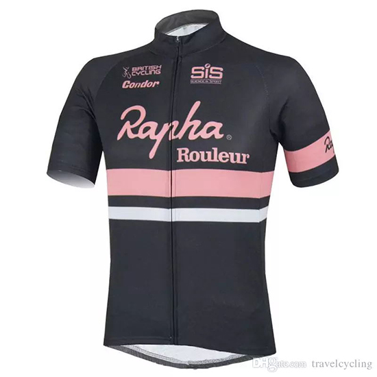 2018 Maillot Rapha Tirantes Mangas Cortas Negro