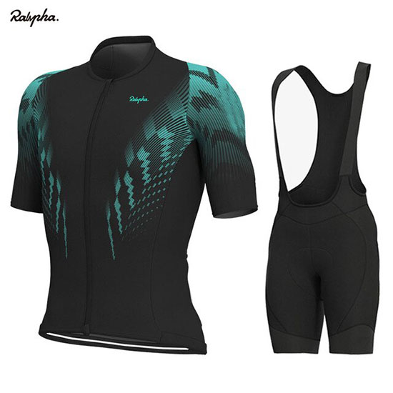 2019 Maillot Rapha Tirantes Mangas Cortas Negro Verde