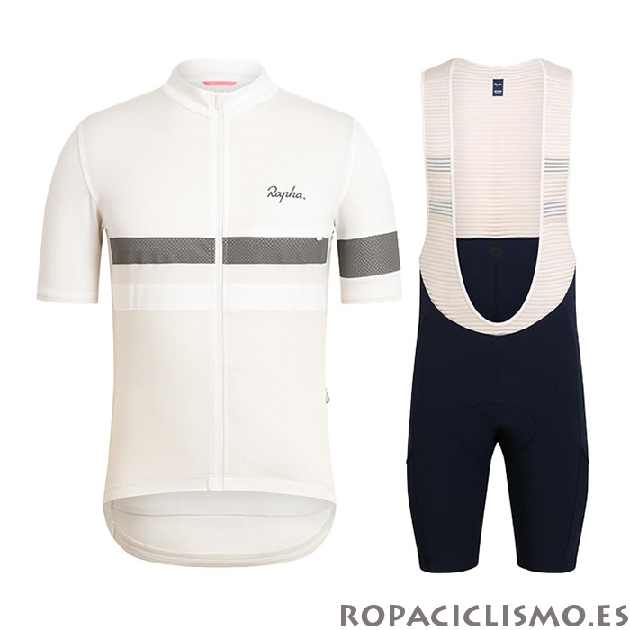 2021 Maillot Rapha Tirantes Mangas Cortas Blanco