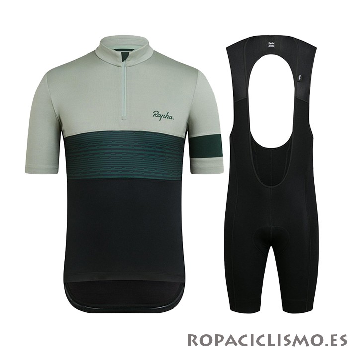 2021 Maillot Rapha Tirantes Mangas Cortas Luz Verde