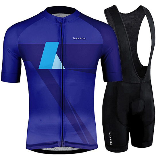 2019 Maillot Runchita Tirantes Mangas Cortas Azul Azul