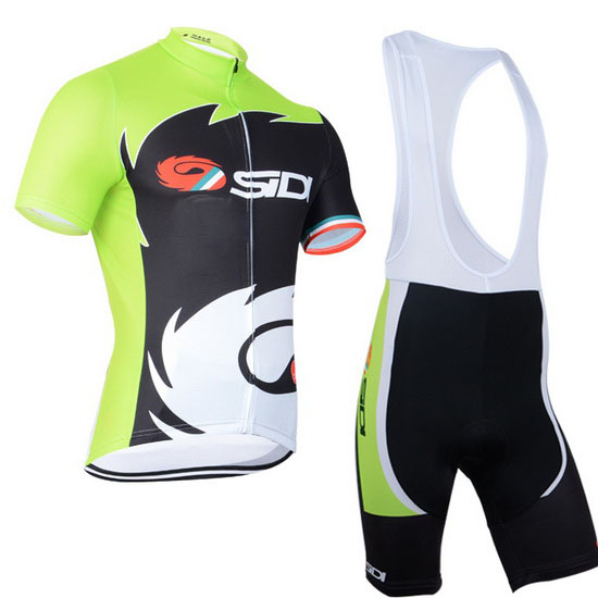 2014 Maillot SIDI Tirantes Mangas Cortas Negro Y verde