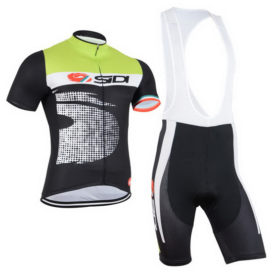 2015 Maillot SIDI Tirantes Mangas Cortas Negro Y verde