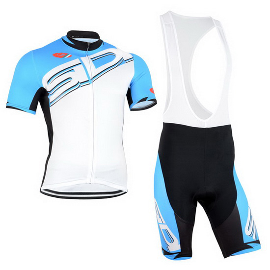 2015 Maillot SIDI Tirantes Mangas Cortas celeste Y Blanco